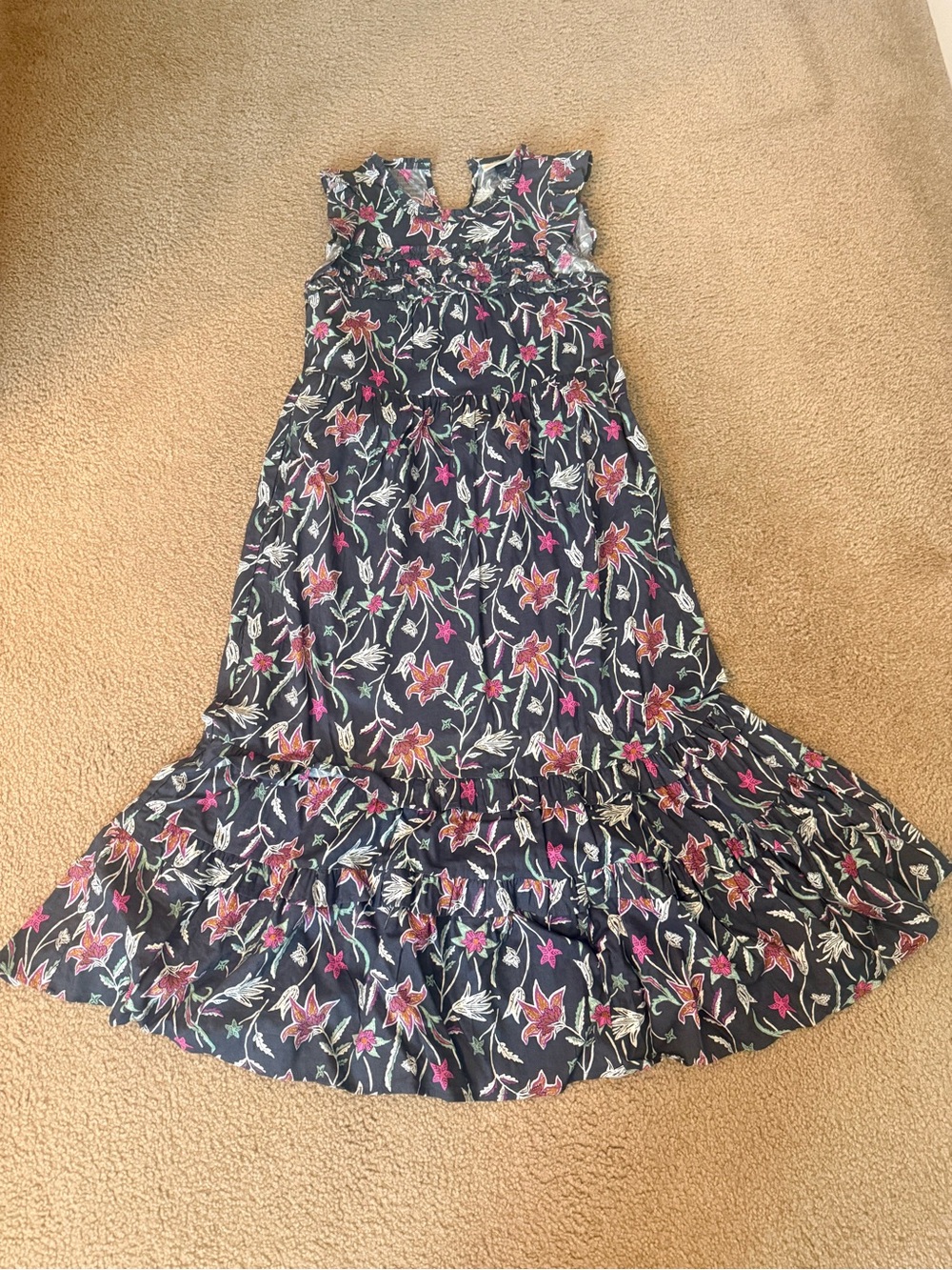 Universal Thread Black Floral Tiered Ruffle Dress